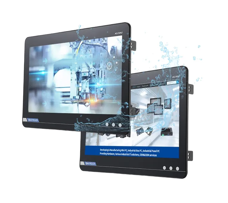 IP65 15.6'' inch capacitive touch waterproof pc core i3 i5 i7 Capacitive touch screen panel pc embedded fanless industrial PC