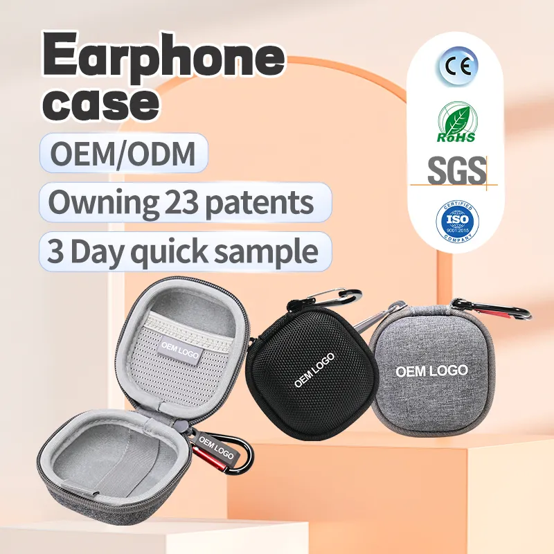 Rlsoco กระเป๋าใส่กุญแจแบบพกพา, กระเป๋ามีซิปสำหรับพกพาป้องกันการเดินทางหูฟังสาย USB เคสใส่หูฟังแบบมีซิปขนาดเล็กเคสใส่หูฟัง