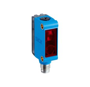 Sensores fotoeléctricos en miniatura de luz roja visible para detectar objetos transparentes, rango de sensor de 5 m, Sick, 1 unidad