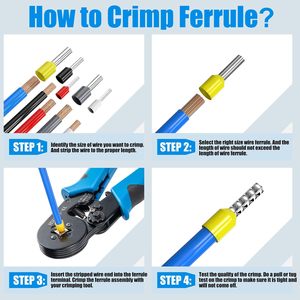 450 adet HDPE malzeme HSC8 6-4A 10-6A sıkma pense manuel aracı Set profesyonel sıkma aracı - Product Image 3