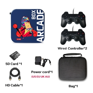 卸売アーケードボックス256G有線ビデオゲームマシンボックスPS1/PSP/N64/DC用4KHDディスプレイ子供用ゲームコンソール付き