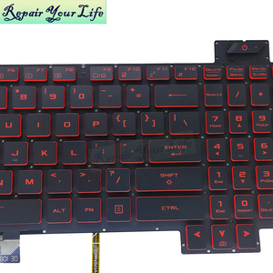 US Replacement <strong>Notebook</strong> <strong>Keyboard</strong> for Asus TUF Fx505 FX505DT Fx505dy AEBKLY03010 V170746ES1 <strong>Red</strong> Keys and Backlight <strong>Keyboard</strong> - Product Image 3