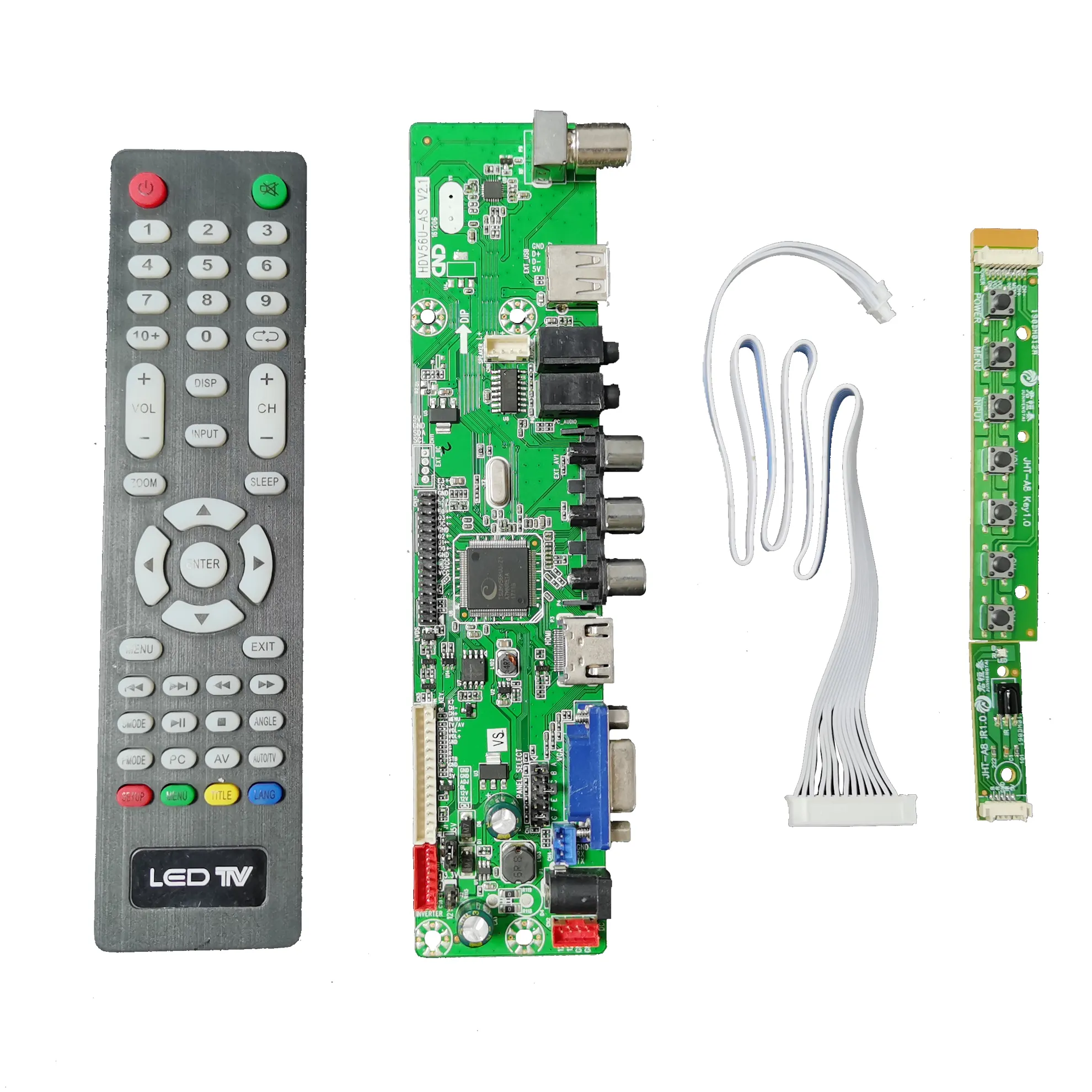 universal 14-32"mainboard of lcd led tv spare parts with USB HD V59 V56 solution