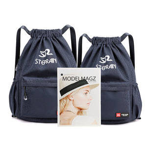 Mochila impermeable para exteriores, bolsa con cordón para el hombro, con patrón de fútbol, mochila Oxford para Gimnasio Deportivo - Product Image 5