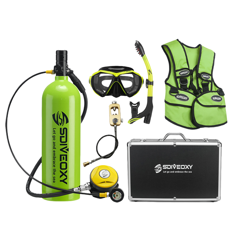 Respirateur de bouteille de plongée 2 litres vert
