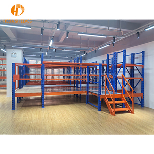 Étagère de stockage industrielle à étagères d'entrepôt de haut niveau Système de rayonnage mezzanine d'entrepôt Plates-formes mezanine personnalisées - Product Image 1