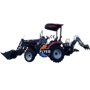 רב תכליתי 30hp 4wd משק טרקטור מכונת חקלאי טרקטור עם מעמיס קצה קדמי ו backhoe למכירה - Product Image 1
