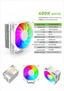 RGBLEDホワイトIntelデスクトップゲーミングPCコンピューターファンCPUクーラーパラCPURGB冷却ゲーマーラジエーター - Product Image 6