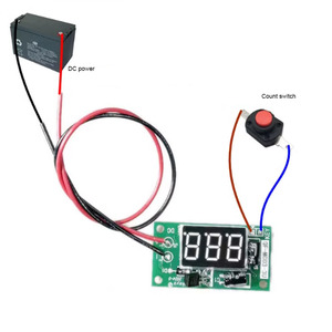 Taidacent 5V 12V 24V Sin memoria Módulo de contador de disparo NPN de bajo nivel Módulo de medidor de conteo 3 dígitos Pantalla roja Contador digital - Product Image 3