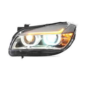 Xenplus 11-15 Bmw X1 far takımı için yeni tasarım modifiye melek göz Led gündüz çalışan ışık lensi Xenon farlar - Product Image 5