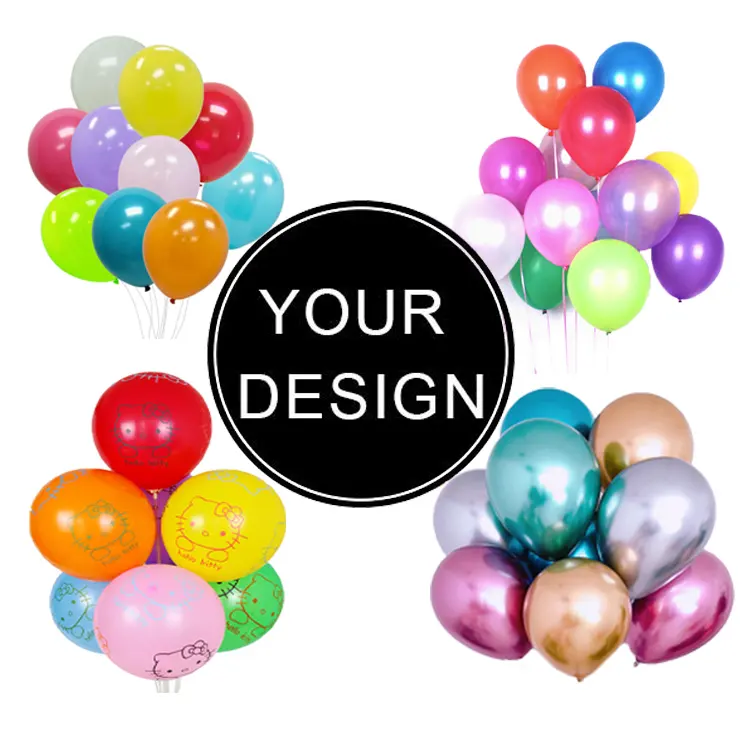 12 inch 36 inch 18 inch latex customized balloons printing helium