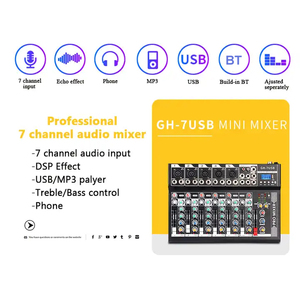Digital Seven Channel Powered Sound <strong>Mixer</strong> Brands Professional Stage <strong>Pro</strong> Audio <strong>Mixer</strong>