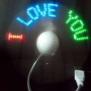 Nuevo producto Mini portátil programable Led mensaje personalizado ordenador USB mini ventilador