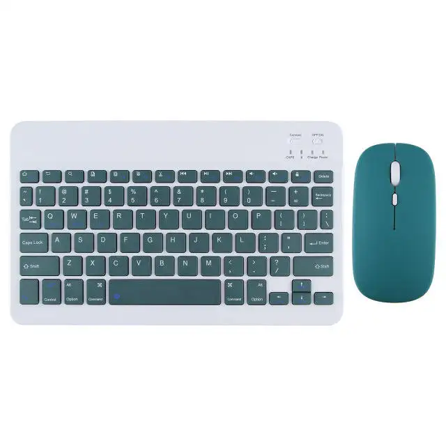 لوحة مفاتيح لاسلكية محمولة 9.7 بوصة وطقم فأرة بنظام أندرويد تابلت للمكتب أو الدراسة لوحة مفاتيح صغيرة من صانعي القطع الأصلية Ipad من Apple