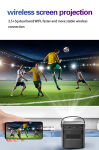 Factory Wholesale 3D <strong>DLP</strong> 5G Dual WiFi Remote <strong>Control</strong> Touch Panel HD Mini Android 9 System 2+32G Smart Portable Outdoor Projector - Product Image 4