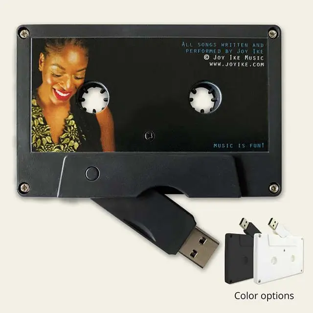 Grosir Kaset Tape Usb Flash Drive, Pita Campuran Audio Retro Hitam Putih Polos