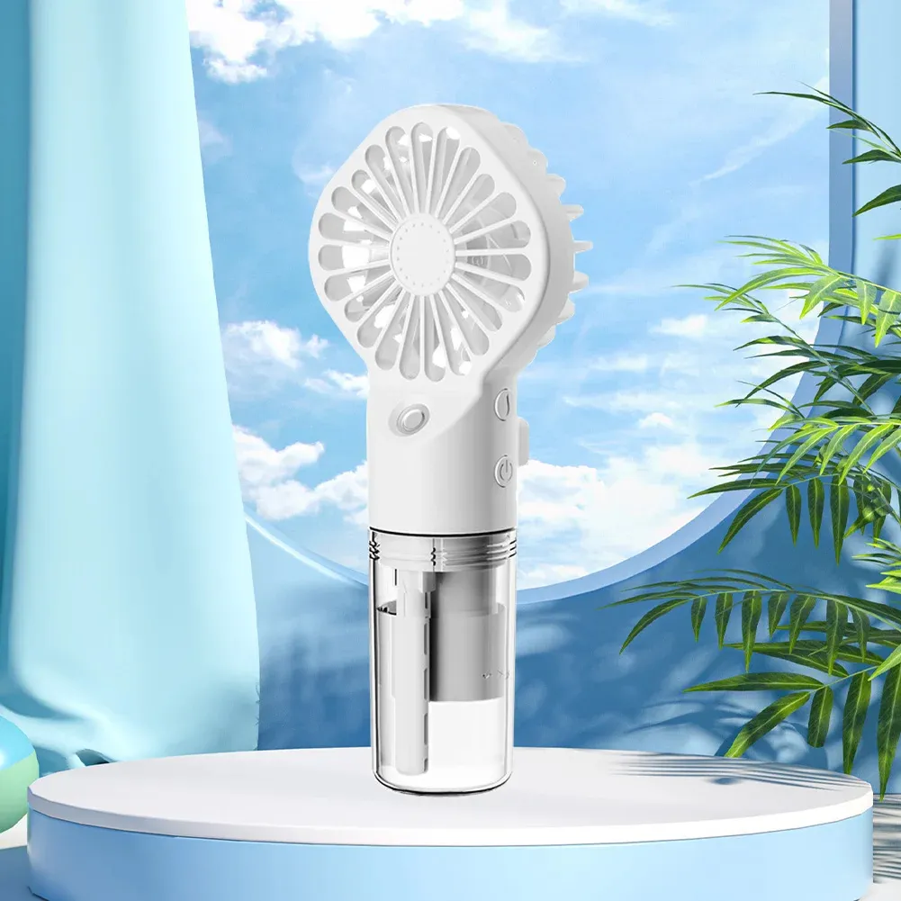 Handklimaanlage Mini-Klimaanlage USB wiederaufladbarer tragbarer Luftbefeuchter Nebelkühlschutz Kühlspray Luftbefeuchter Lüfter für Haus/Büro/Schlafraum