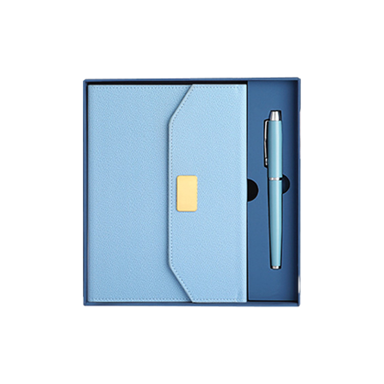 Bleu clair (Cahier + Stylo)