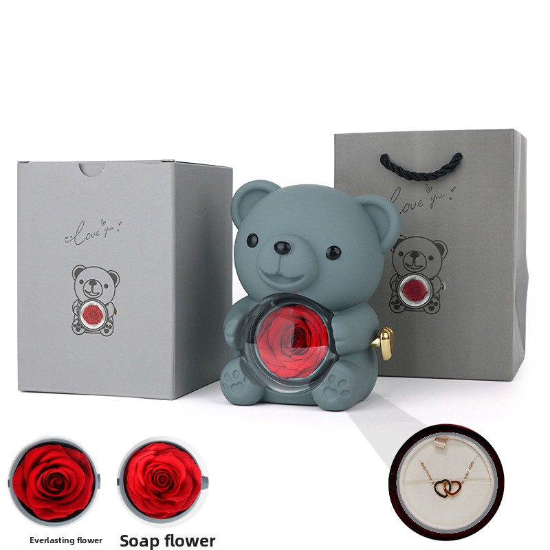 Gray with a Necklace and a Greeting Card