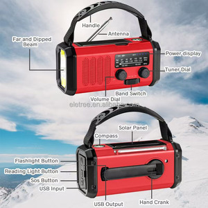 Retro Noodpakket Met 20000Mah Solar <span class=keywords><strong>Power</strong></span> Bank Mão de Emergência Portátil Crank Noodradio <span class=keywords><strong>Multi</strong></span> Funcional Rádio De Emergência