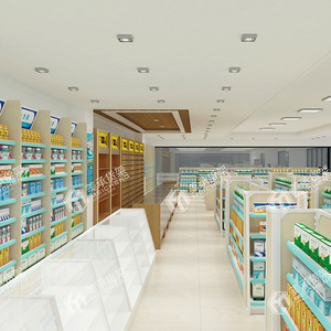 Meicheng eczane dükkanı uydurma sağlık ürünleri armatürleri tıbbi dükkan düzeni tasarım <span class=keywords><strong>Drugstore</strong></span> için özel raf sayacı