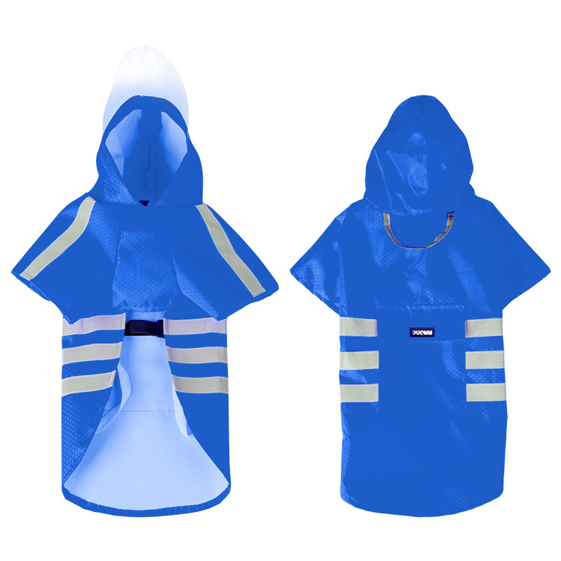 Upgraded pvc hooded sapphire blue
