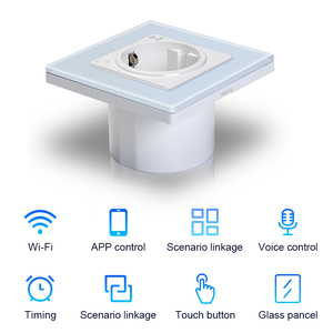 CNSKOU Factory Crystal Panel Control remoto TUYA Ewelink WiFi Power Connected Plug Power Smart Socket Eu - Product Image 2