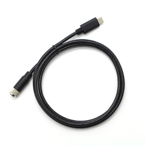 Factory OEM USB 2.0 Type <strong>C</strong> Male to M8 4Pin Female A D X <strong>Coding</strong> Data Charging Cable Aviation Waterproof Sensor Cable - Product Image 2