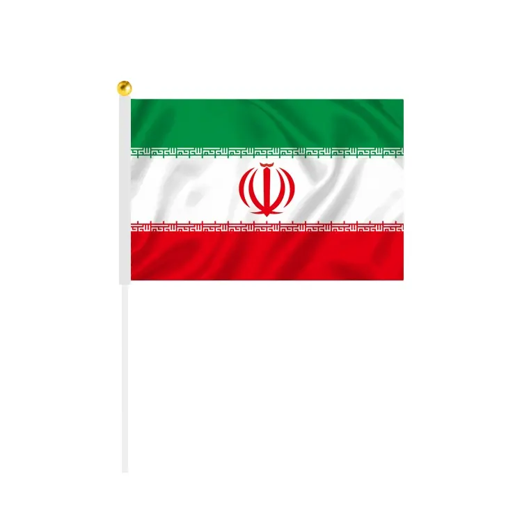 custom Iran Handwaved Flag National Handwaved Flag 14x21cm Silk Screen Printed Flag