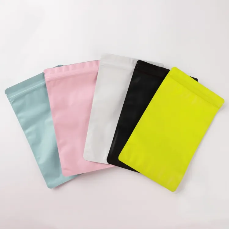 Custom Impresso Colorido Folha De Alumínio Não Transparente Ziplock Bag Embalagem Sacos para Acessórios