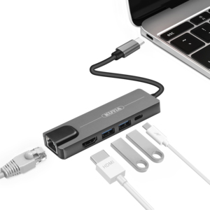Nuovo Prodotto 4 in 1 Tipo C Hub con Video HDM1 VGA Ethernet di rete di DEVIAZIONE STANDARD TF - Product Image 5
