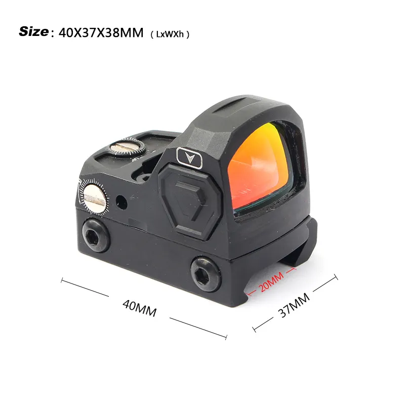 Reflex Sight Lens reticolo Mini mirino a punto rosso a bassa potenza adatto per la caccia