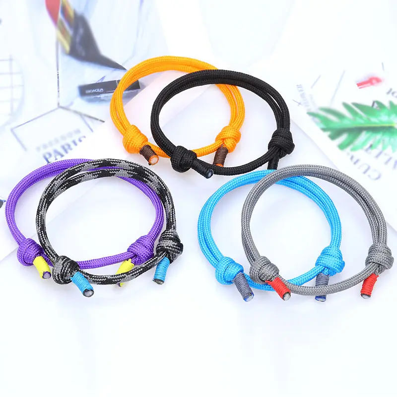Popular fashion simple adjustable 550 parachute bracelet men's braided bracelet for women