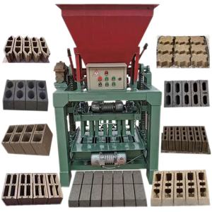 Máquina de fabricación de bloques de ladrillo con tolva, máquina automática de fabricación de ladrillos huecos de cemento, uno para uso múltiple, 2 unidades - Product Image 1