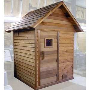 Design moderno tradizionale Sauna a vapore per uso esterno Hemlock solido pannello di controllo del Computer 2 persone tra cui Sauna stufa in pietra