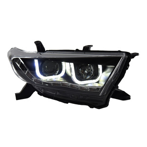 AKD araba styling Toyota Kluger 12-14 far takımı modifiye <span class=keywords><strong>LED</strong></span> gündüz runninghts çift lens xenon far