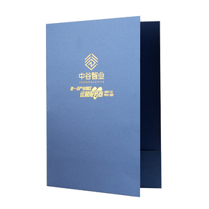 Customized Blue Pearlescent Paper <strong>Book</strong> High-End Thickened <strong>Contract</strong> Envelope with Hot Stamping Logo Enterprise Specific Design - Product Image 3