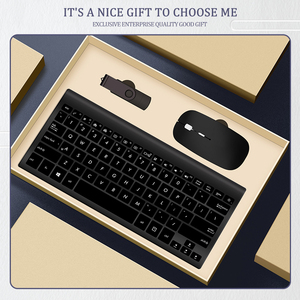 <strong>Computer</strong> Slim Wireless <strong>Keyboard</strong> and <strong>Mouse</strong> 3 in <strong>1</strong> Set Metal Gift Black Gaming Business Office Mini <strong>Mouse</strong> <strong>Keyboard</strong> Set - Product Image 4
