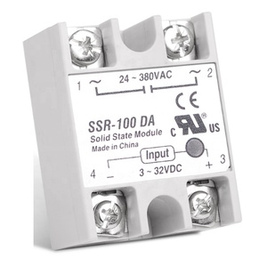 220Vリレー産業用ソリッドステートリレーSSR3-32VDC入力および24-380VAC出力100DA 100AAC出力負荷SSR-100DA - Product Image 1