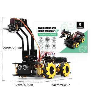 Tscinbuny nuovo Kit di avviamento per Smart Robot auto con braccio meccanico Wireless artiglio Kit di programmazione robotica per Arduino