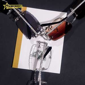 نظارات شمسية S925 لتمرير الماس للصيف بدون إطار من المويسانيت للرجال نظارات مخصصة مقبولة - Product Image 3