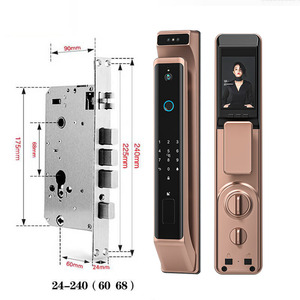 Sicherheits verriegelte drahtlose Metall türklingel Intercom WiFi-Netzwerk Aluminium tür Finger abdruck Passcode Eingang für Home Lock Zugang - Product Image 4