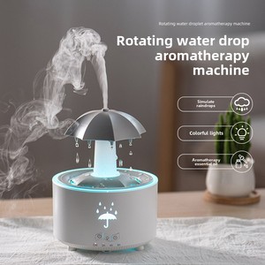 Neuer Luftbe feuchter mit rotierendem Regenschirm Heimgebrauch Desktop mit großem Nebel volumen Buntes Licht Fernbedienung Aroma diffusor - Product Image 2