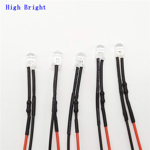 Shining กระพริบ Led IR UV 3V กะพริบช้า3มม. ไฟ Led แบบมีสาย Led ไดโอด20ซม. สายเคเบิลสีสัน RC - Product Image 4