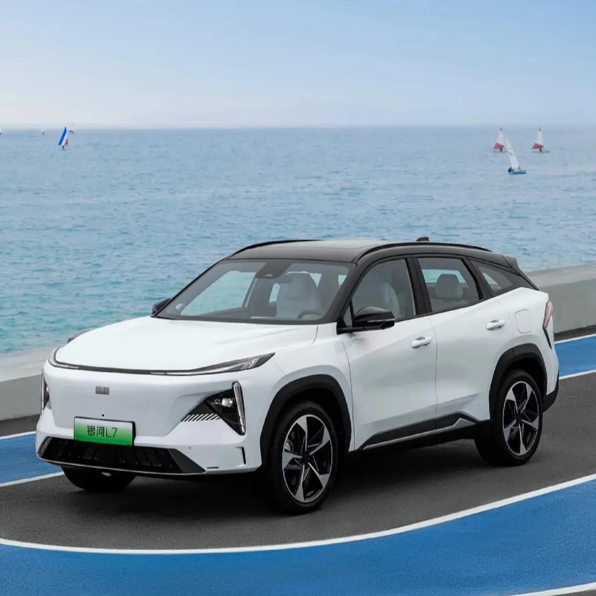 Geely Yinhe L7 2024 ใหม่รถยนต์ไฟฟ้าที่ถูกที่สุดจีนใหม่ยานพาหนะพลังงานgeely galaxy l7 Primeปลั๊กอินไฮบริด 150KW EVรถ