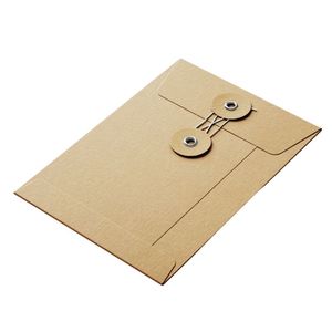 高品质环保定制棕色牛皮纸信封，带纽扣和绳子 - Product Image 1