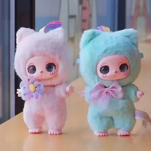 LiilaラッキーキャットシリーズぬいぐるみブラインドボックスおもちゃかわいいLiilaぬいぐるみ人形キーチェーンバッグ/車/デスクトップデコレーション誕生日プレゼント