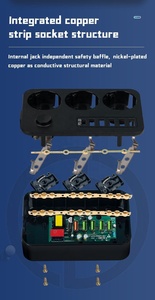 <strong>Socket</strong> <strong>with</strong> USB for Home Use Multifunctional British European Specifications <strong>Multi</strong> Hole <strong>Socket</strong> <strong>with</strong> <strong>Switch</strong> Plug Wiring Board - Product Image 2