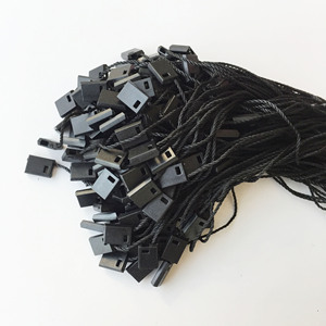 Etiquetas colgantes de cuerda de etiqueta colgante de plástico común de Color negro con cuerda para ropa - Product Image 4