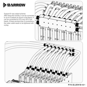 BARROW POM Multi Graphics Card <strong>Parallel</strong> Terminal Bridge Module Use for Server ,Workstation,<strong>Computer</strong> Coolant <strong>System</strong> GJ8WS-01 - Product Image 4